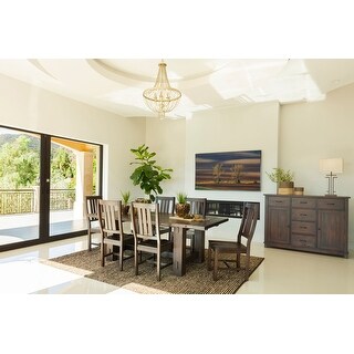 Wickham Vintage Java 7-piece Dining Set with Removable Leaf - Bed Bath ...