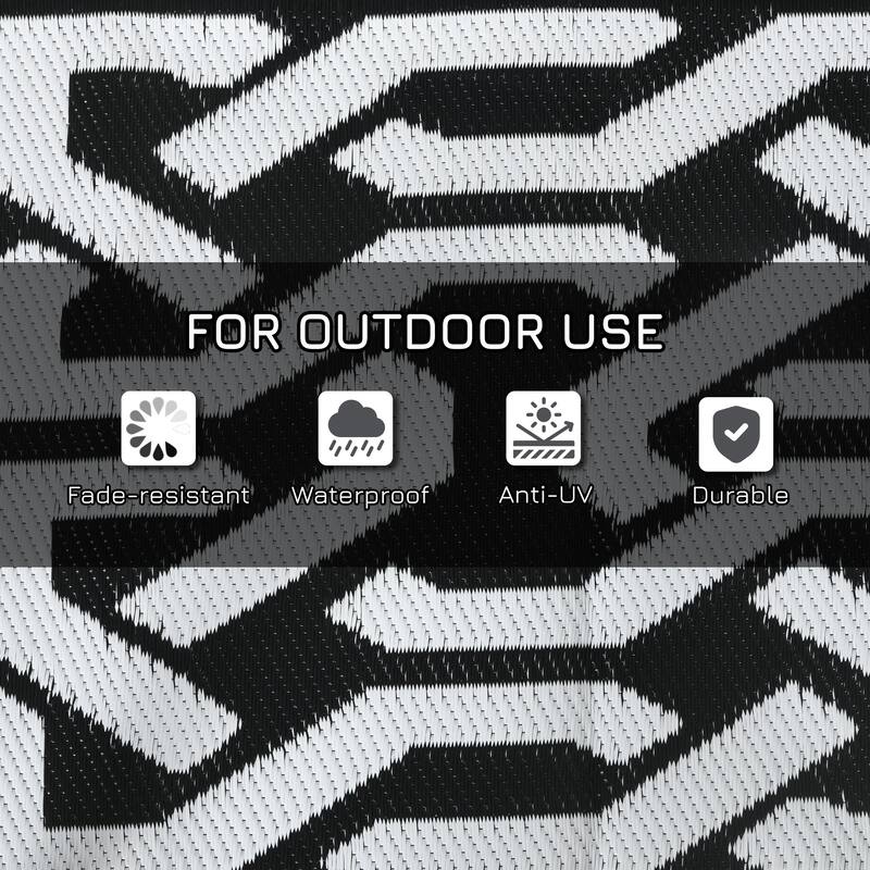 8' x 10' Outdoor Reversible Waterproof Straw Floor Mat with Carry Bag - 8' x 10'
