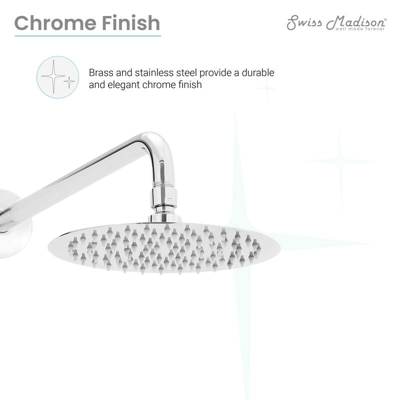 Ivy Single-Handle 1-Spray Tub And Shower Faucet In Chrome (Valve Included) - 17.5" x 11.88" x 5.88"