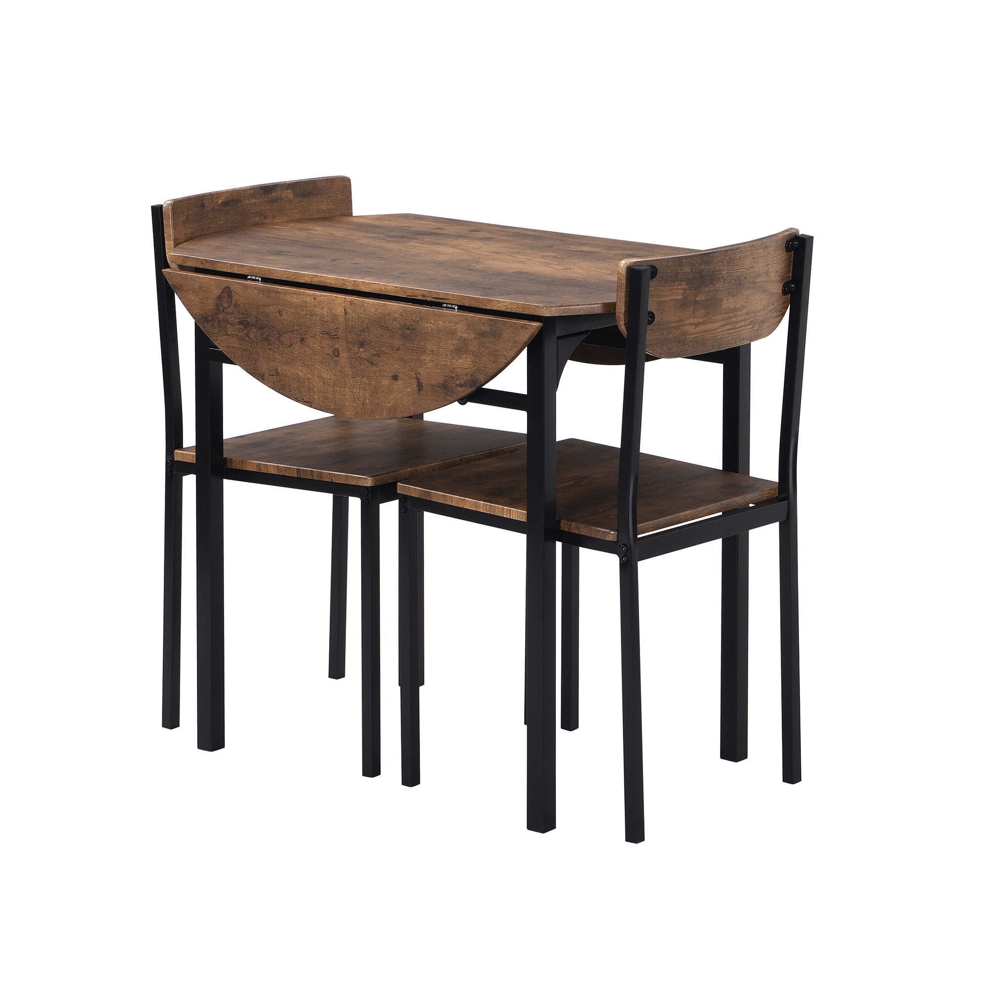 Small drop leaf top table and 2 chairs