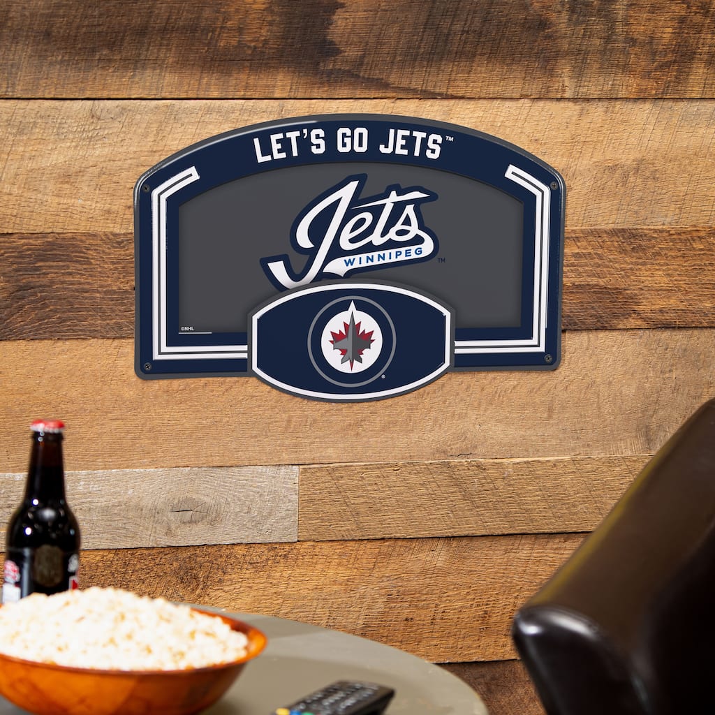 Winnipeg Jets Embossed Steel Wall Sign, 11" x 17"