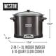 preview thumbnail 10 of 8, Weston 2-in-1 XL Indoor Smoker & 10-Quart Slow Cooker