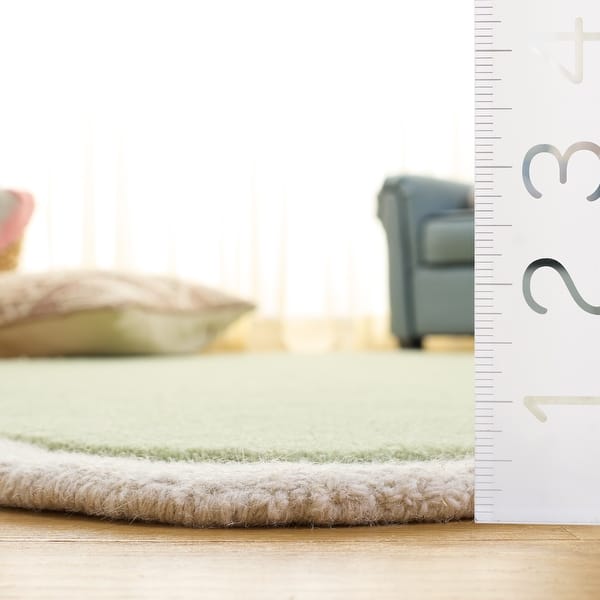dimension image slide 1 of 5, SAFAVIEH Handmade Kids Geometric Wool Rug