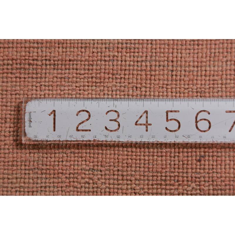 Hand Knotted Oriental 100% Wool Carpet Modern Solid Pink Gabbeh Area Rug - 11' 10'' X 8' 11''