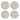 Lenox Bay Colors 4-Piece Accent Plates, Grey