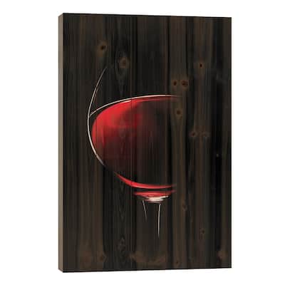 Red Wine Print On Wood by Johan Swanepoel - Multi-Color