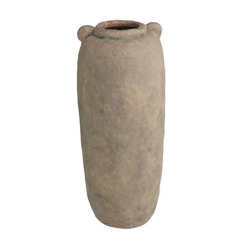 Ceramic Distressed Terracotta Decorative Vase - Brown - Roche River Decor