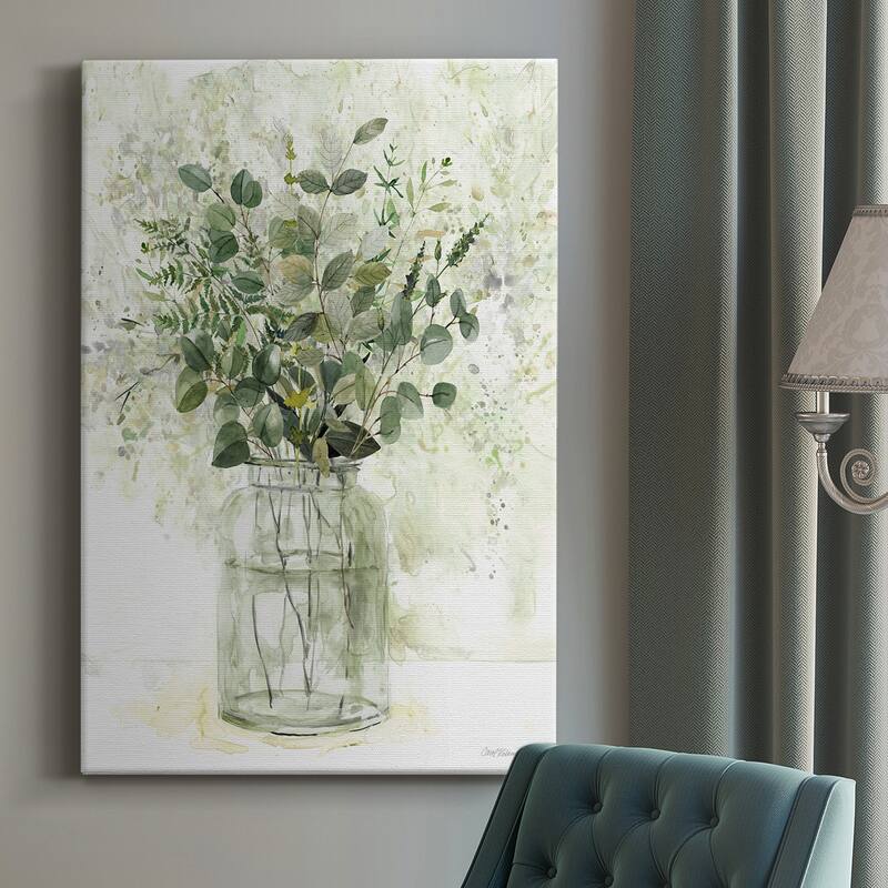 Delicate Greenery II Premium Gallery Wrapped Canvas - Ready to Hang