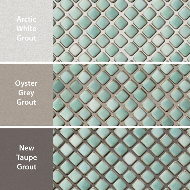 Merola Tile Hudson Diamond Mint Green 12-1/4" x 12-3/8" Porcelain Mosaic Floor and Wall Tile