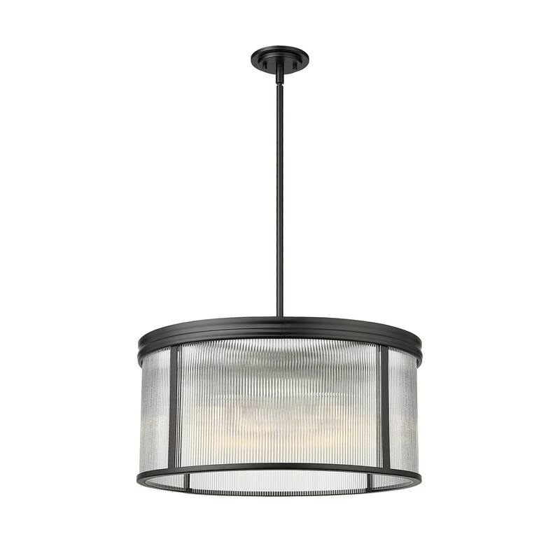 Z-Lite 7504P24 Carnaby 6 Light 25" Wide Drum Chandelier