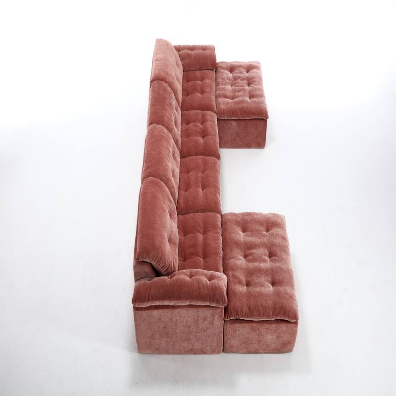Modular Convertible Cushioned Sleeper Sofa Set