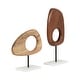 preview thumbnail 1 of 10, Kate and Laurel Yoakes Wood and Marble Art Sculptures - 2 Piece 2 Piece - Brown and White