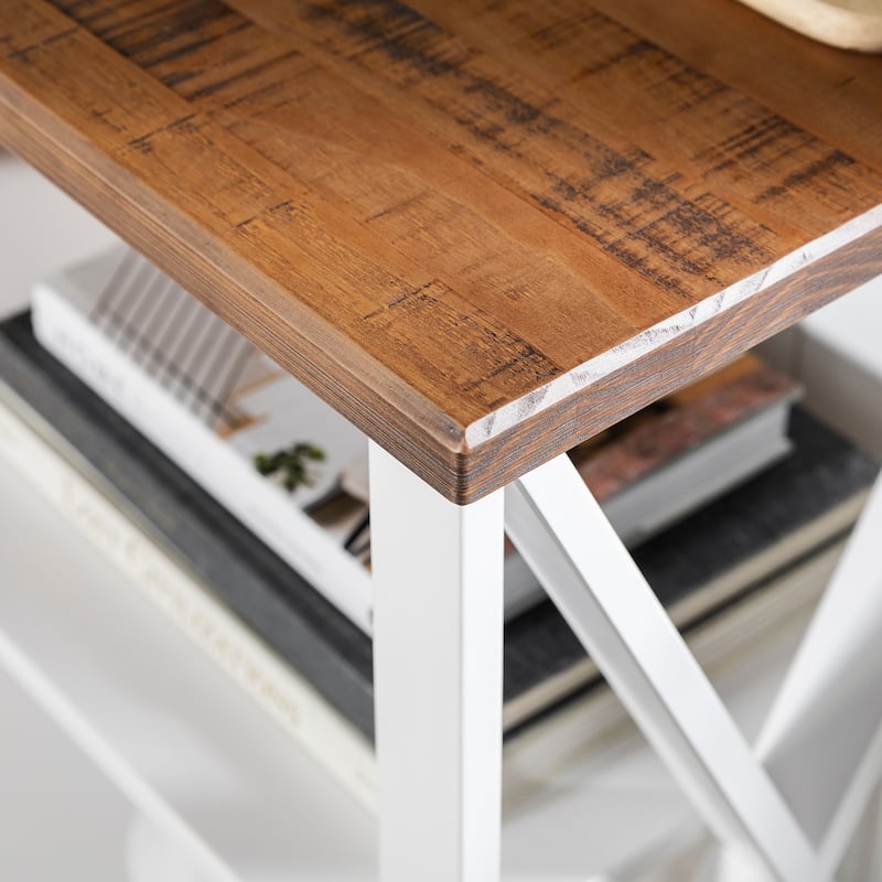 Middlebrook Farmhouse 52-inch Solid Wood Bookshelf Console