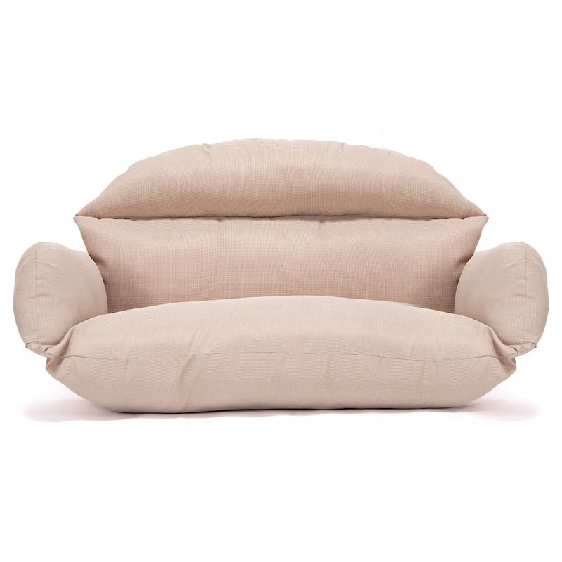 2-Person Hanging Egg Chair Cushion - Durable, Soft Outdoor Swing Seat Replacement - All Colors - Beige