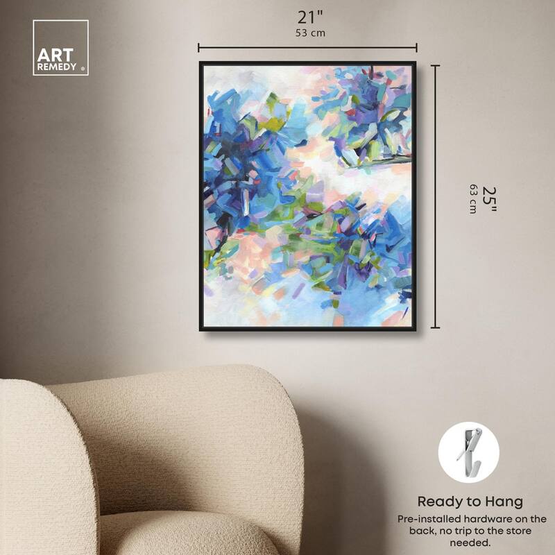 Blue Botanicals Canvas by Art Remedy