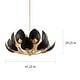 preview thumbnail 2 of 3, Strick & Bolton Nikita Gold Leaf Chandelier