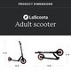 preview thumbnail 5 of 6, Lascoota Kick Scooter for Adults & Teens. Lightweight Foldable Scooter - Vintage Blue