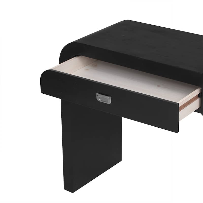 Modern Entryway Table with Burl Wood Veneer,Suitable for Entryway, Hallway,Living Room,Foyer,Corridor