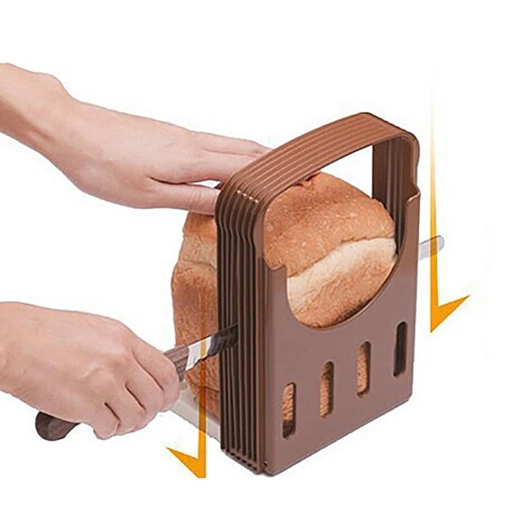  Bread Slicer for Homemade Bread, Foldable Plastic