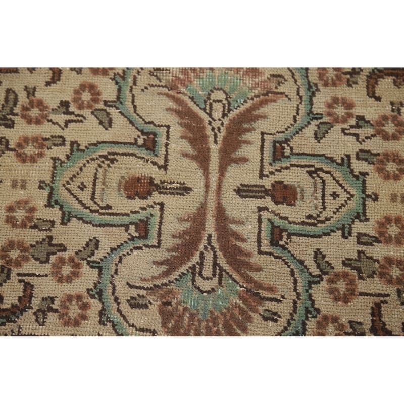 Blue Tabriz Persian Rug Oriental Handmade Wool Carpet - 9'6"x 13'1"