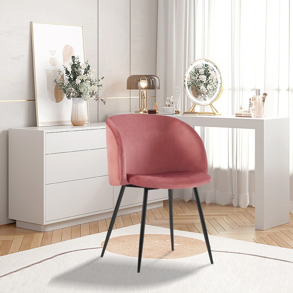 Pink dining chairs clearance with silver legs