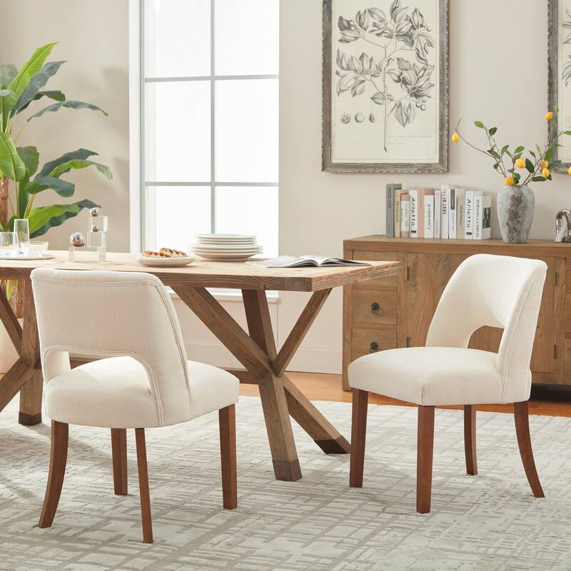 Wooden Dining Chairs Set of 2/4/6,Modern Fabric Upholstered Dining Room Chair Kitchen Chairs