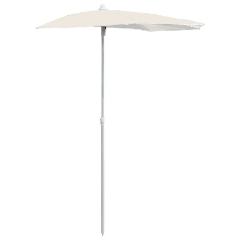 70.9"x35.4" Garden Half Parasol with Pole 8 Colors