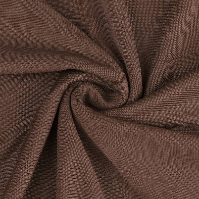 1 Pack Spandex Tablecloth, Washable and Wrinkle Resistant Stretch Rectangle Table Cover for Events, Banquets, and Parties - Coffee - 8FT