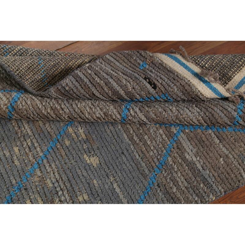 Trellis Moroccan Oriental Area Rug Hand-Knotted Wool Carpet - 4'0"x 6'10"