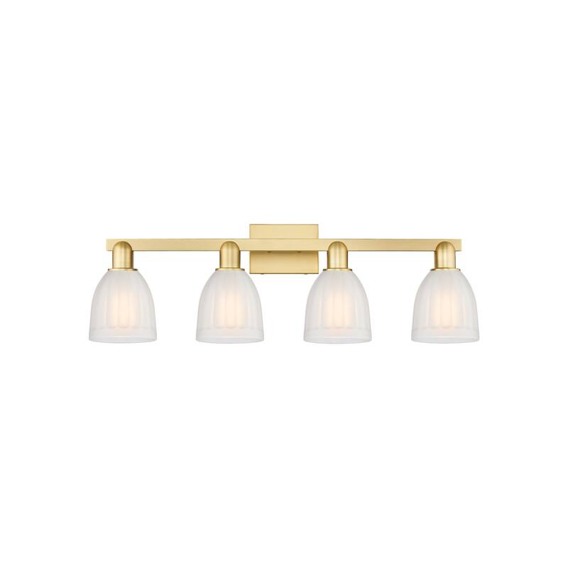 Innovations Lighting Endless Possibilities Arcadia - Brookfield - 4 Light 33" Bath Vanity Light - Satin Gold/White