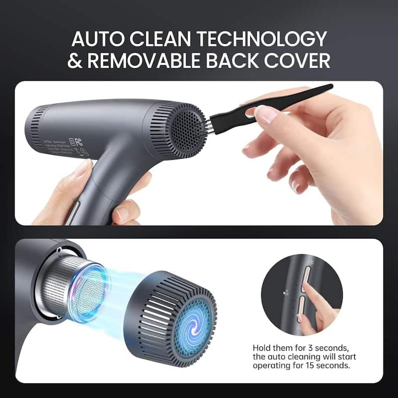 Foldable Low Noise High-Speed Negative Ion Hair Dryer