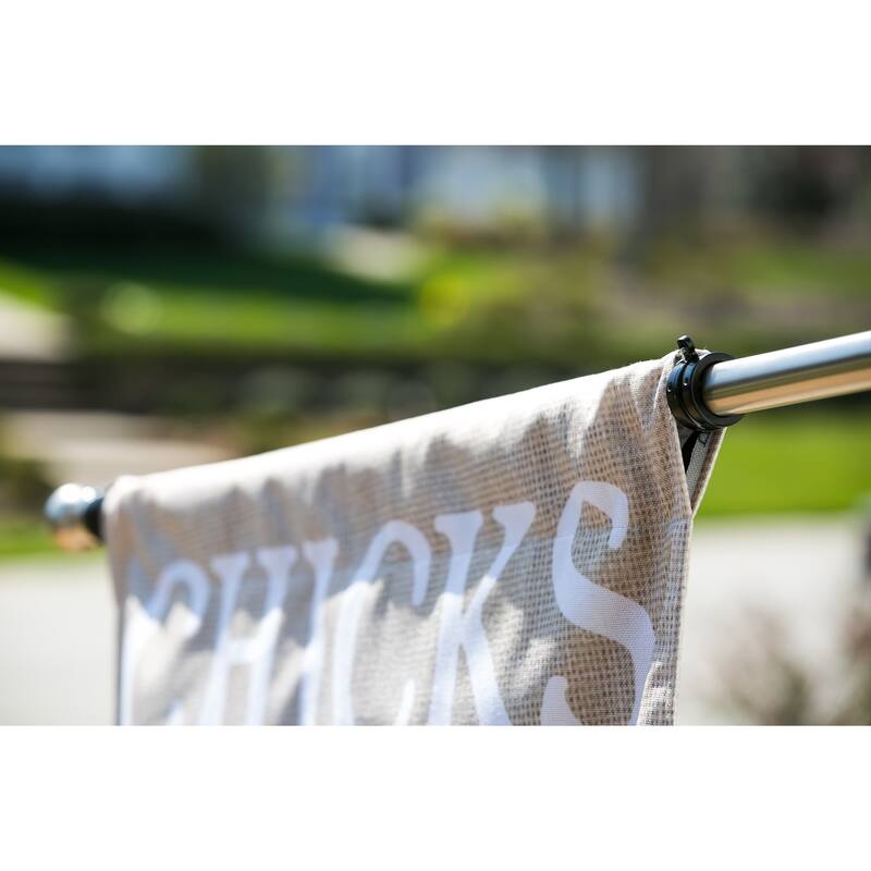Metal Extendable House Flag Pole, Stainless Steel