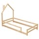 preview thumbnail 8 of 7, Twin Size Montessori Floor Bed with Fences, Wood Twin Kids Bed Frame