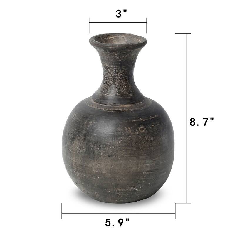 Approx. 8.7" H Charcoal Gray Pitcher Vintage Style (3" opening)