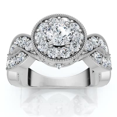 1Ct TW Wendy Diamond Engagement Ring Gold Lab Grown