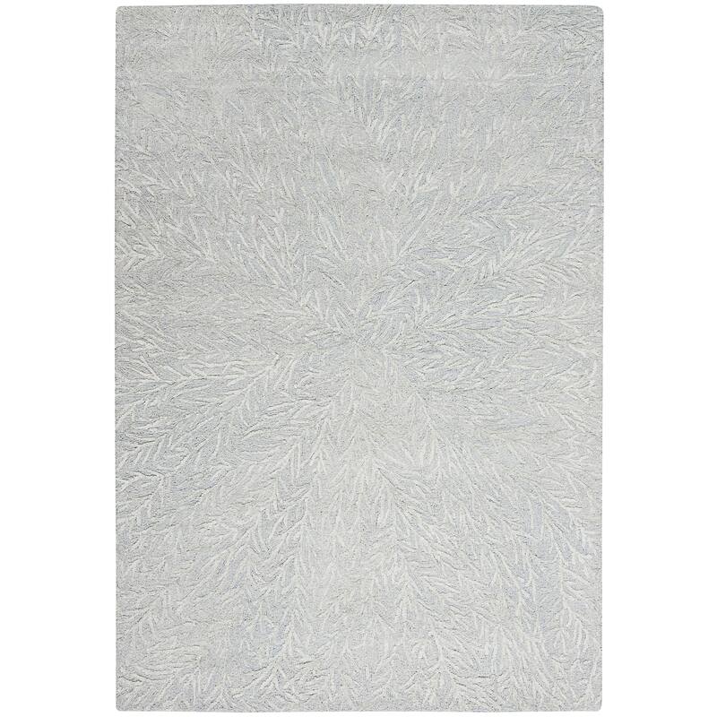 Michael Amini Star Contemporary Textured Botanical Abstract Glam Area Rug