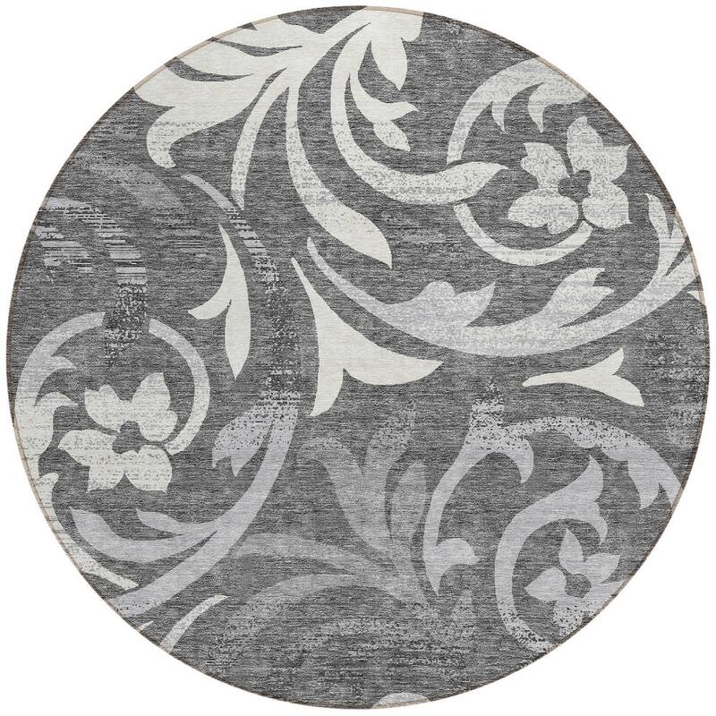 HomeRoots Floral Transitional Rectangle Outdoor Rug