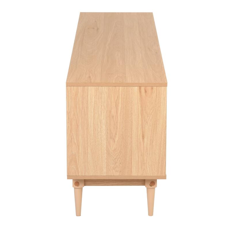 Rattan TV Stand for 6570 inch TVs, Entertainment Console with