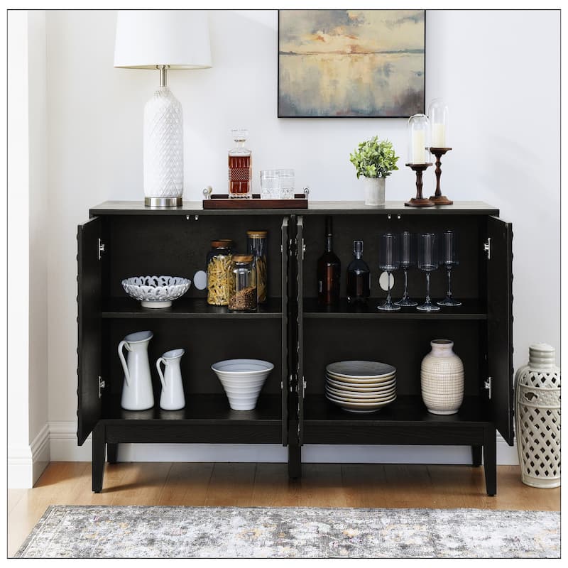 Farmhouse 60.5'' Buffet Cabinet with Adjustable Shelves for Living Room