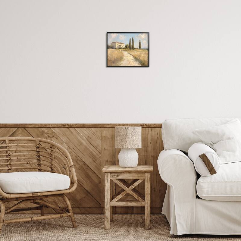 Stupell Country Villa Path Framed Giclee Art Design By Petal Prints Design