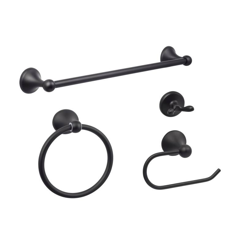 Sure-Loc VT-SET-PH1 Ventura 4 Piece Bathroom Package with 30" Towel - Flat Black