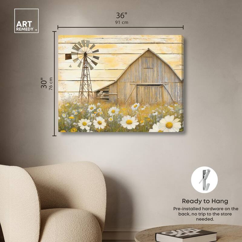 Old Windmill Canvas by Art Remedy, Gallery Wrapped