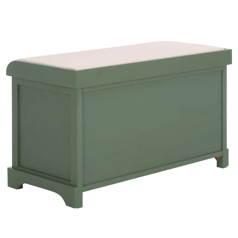 SAFAVIEH Euphemia Brown Woven Storage Basket Bench - 33.5" x 16.1" x 19.9" - 34"W x 16"D x 20"H