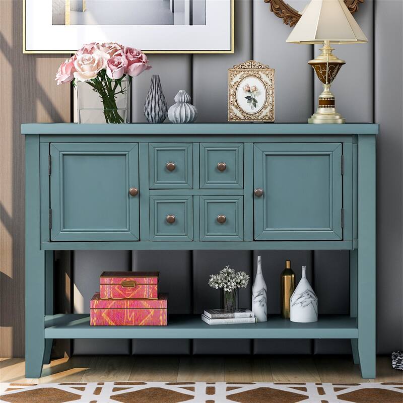 Sideboard Console Table with Bottom Shelf