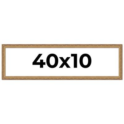 40x10 Frame Red Solid Wood Picture Frame Width 1.75 Inches | Interior Frame Depth 1 13/16 Inches