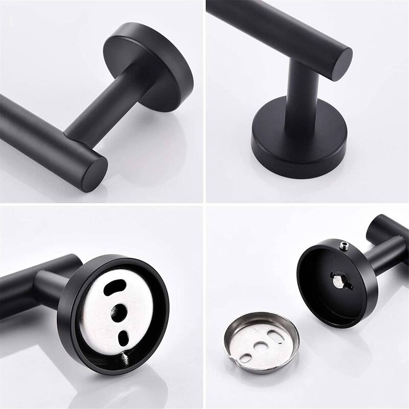 4 Piece Bathroom Hardware Set Wall Mount Modern Bathroom Towel Holder Bar Set 304 Stainless Steel Bath Fixtures Accessories Set