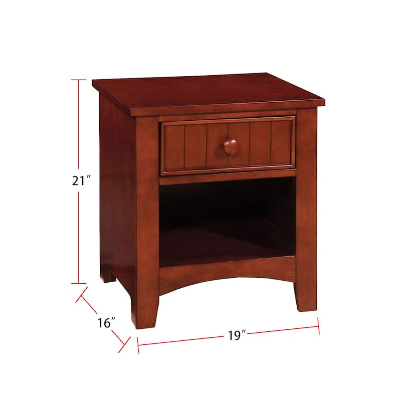 Wooden Nightstand with a Drawer
