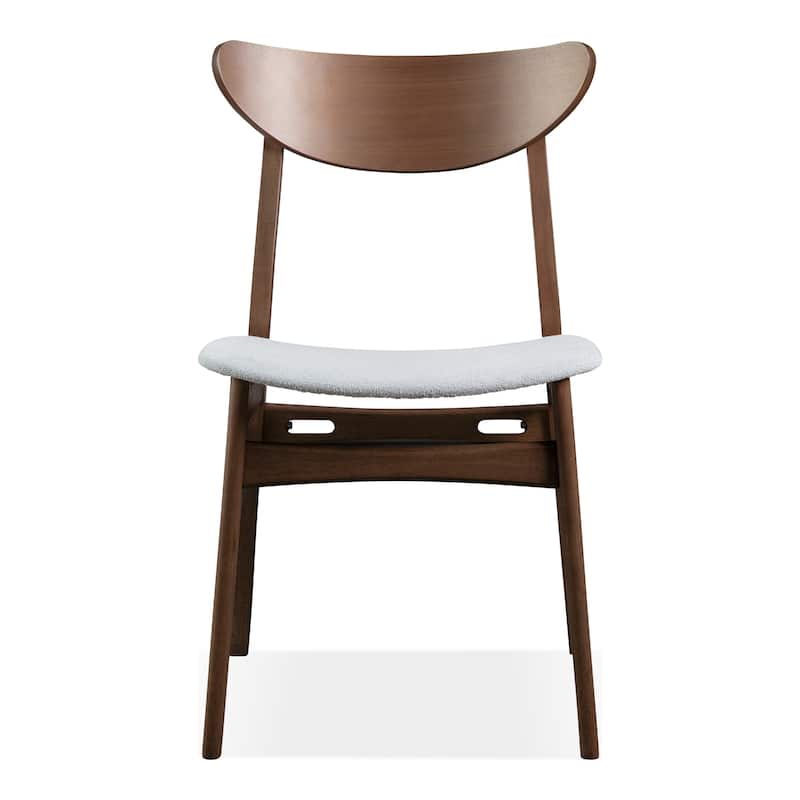 Furniture of America Beck Mid-century Walnut Padded Dining Chairs (Set of 2)