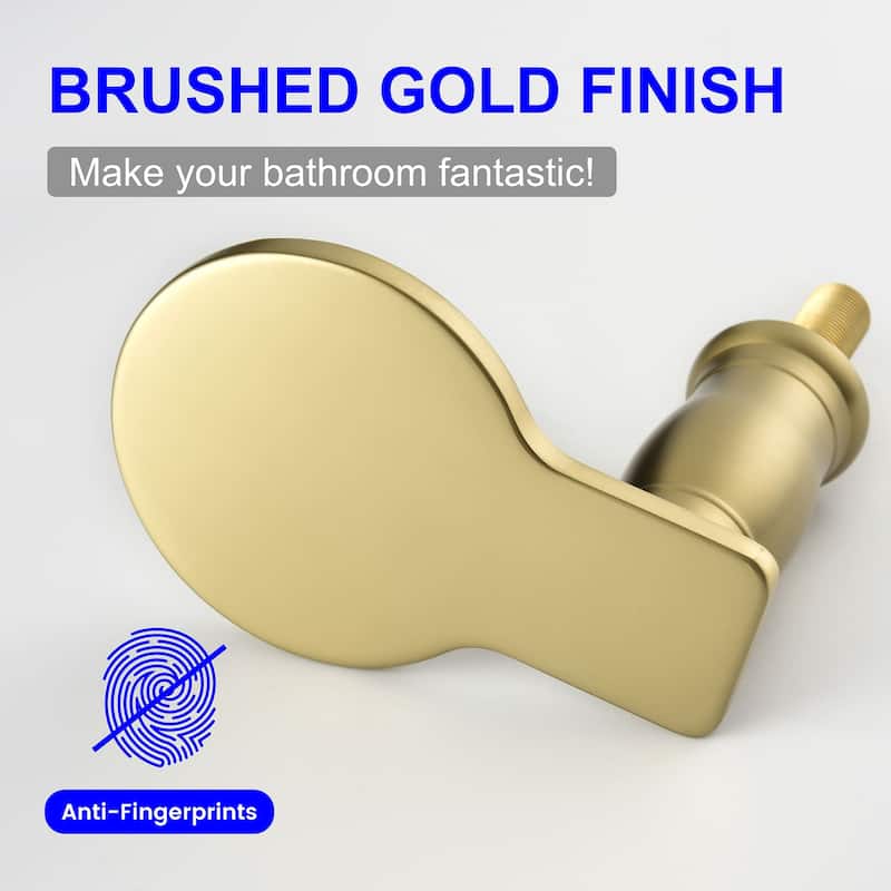 3 Holes 8 Inch Widespread Tub Faucet Waterfall Swivel Spout Bathtub Faucets with Two Handles Tub Fillers with CUPC Supply Hoses
