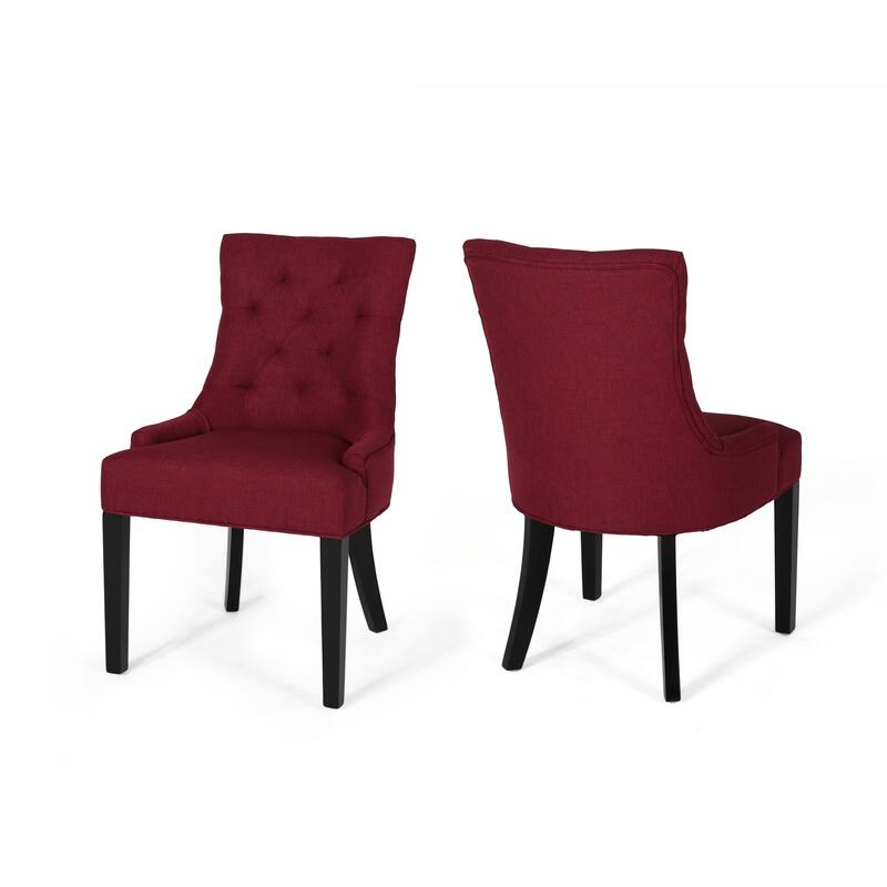 Modern Dining Chairs with Quilted Diamond Back, Tilting Arms and Upholstered Seat, for Dining Rooms, Set of 2